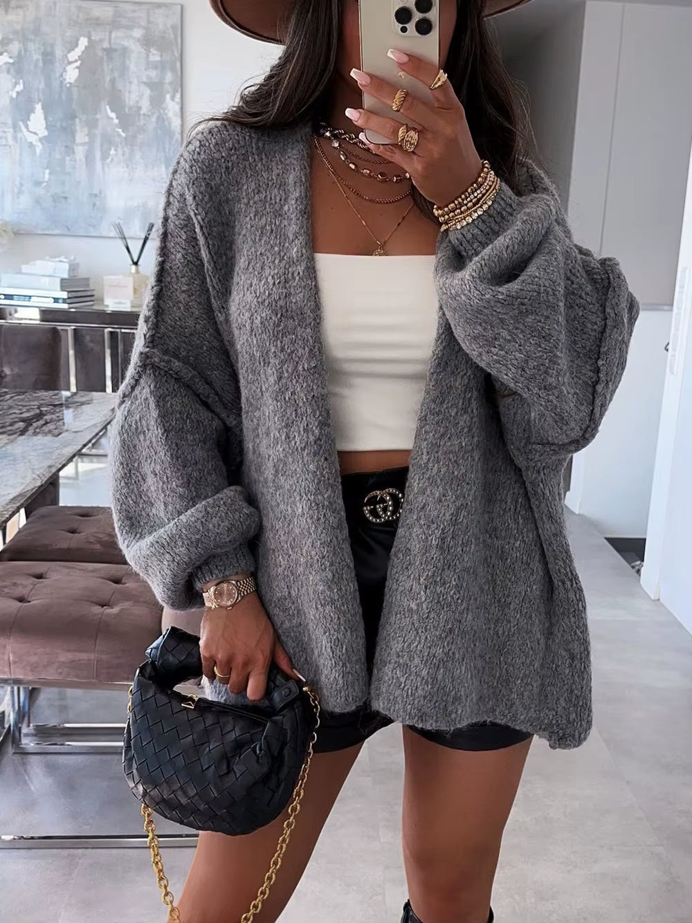 Cardigan long en maille douce Solea Mode - vue 8