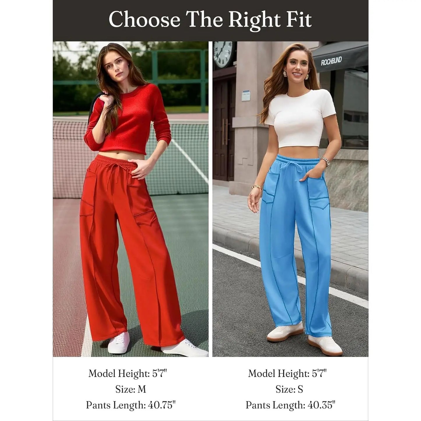 Pantalon Barrel à Surpiqûres Contrastées